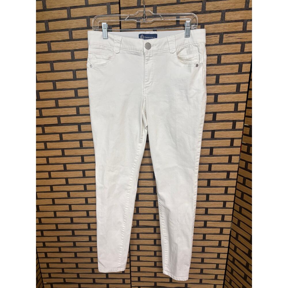 Democracy White Skinny Jeans Size 8‎
